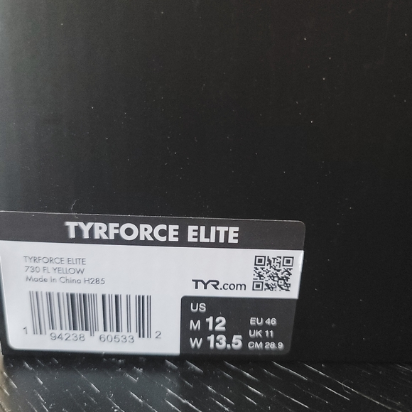 TYR ELITE CARBON LIFTERS. Size 12. Yellow. Leather. main image 4